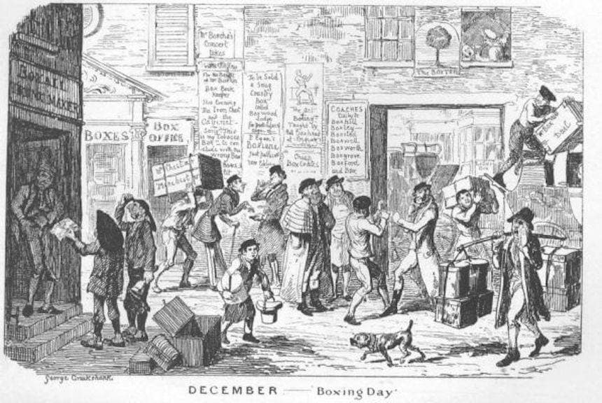 19世紀頃のボクシングデーの風景