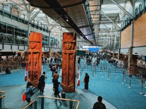 International arrival gate in Vancouver Airport, when I was entering to Canada