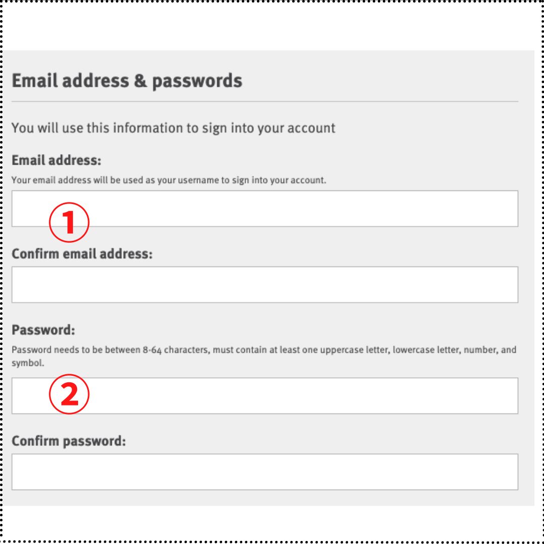 コンパスカードのパスワードを設定する画面
