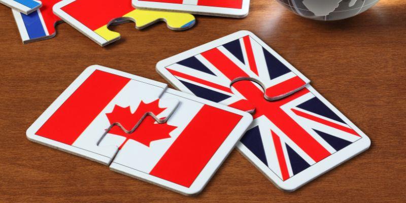カナダとイギリスの比較イメージ